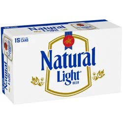 Natural Light Beer, 15 Pack Beer, 12 FL OZ Cans, 4.2% ABV