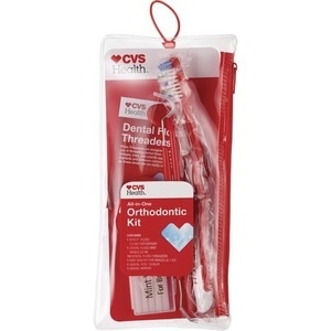slide 1 of 1, CVS Health All-In-One Orthodontic Tooth Care Kit, 1 ct