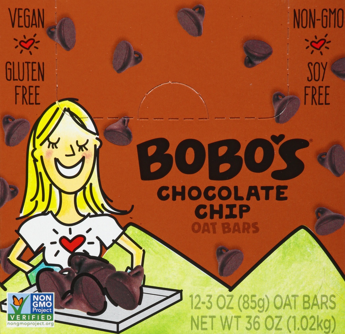 slide 8 of 10, Bobo's Gluten Free Chocolate Chip Oat Bars, 12 ct; 3 oz