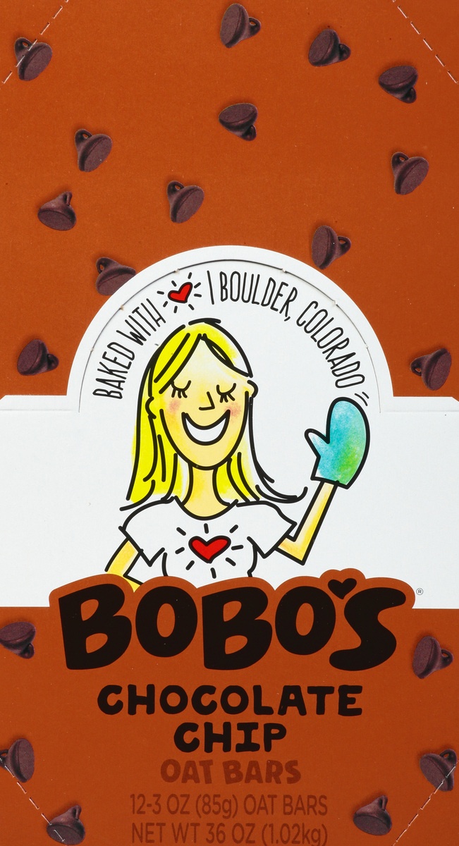 slide 9 of 10, Bobo's Gluten Free Chocolate Chip Oat Bars, 12 ct; 3 oz