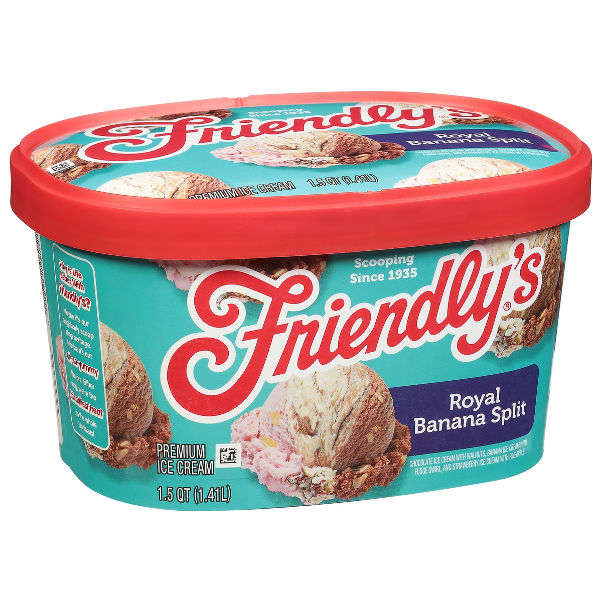 slide 5 of 9, Friendly's Premium Royal Banana Split Ice Cream 1.5 qt, 48 fl oz