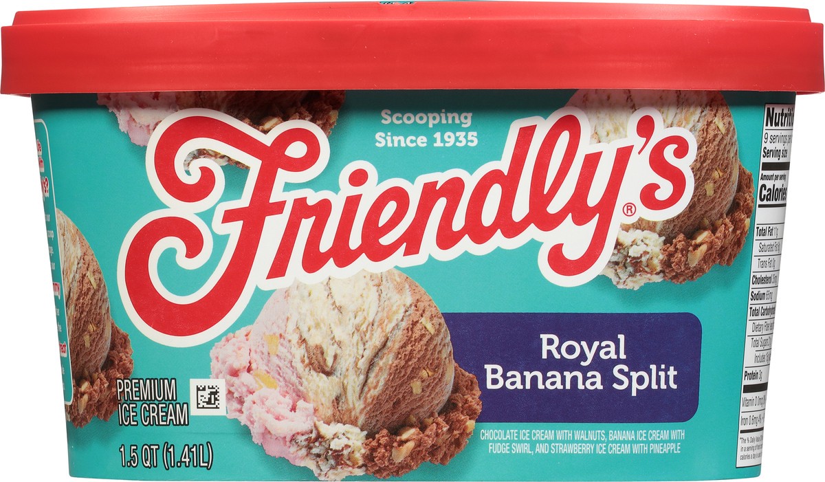 slide 2 of 9, Friendly's Premium Royal Banana Split Ice Cream 1.5 qt, 48 fl oz