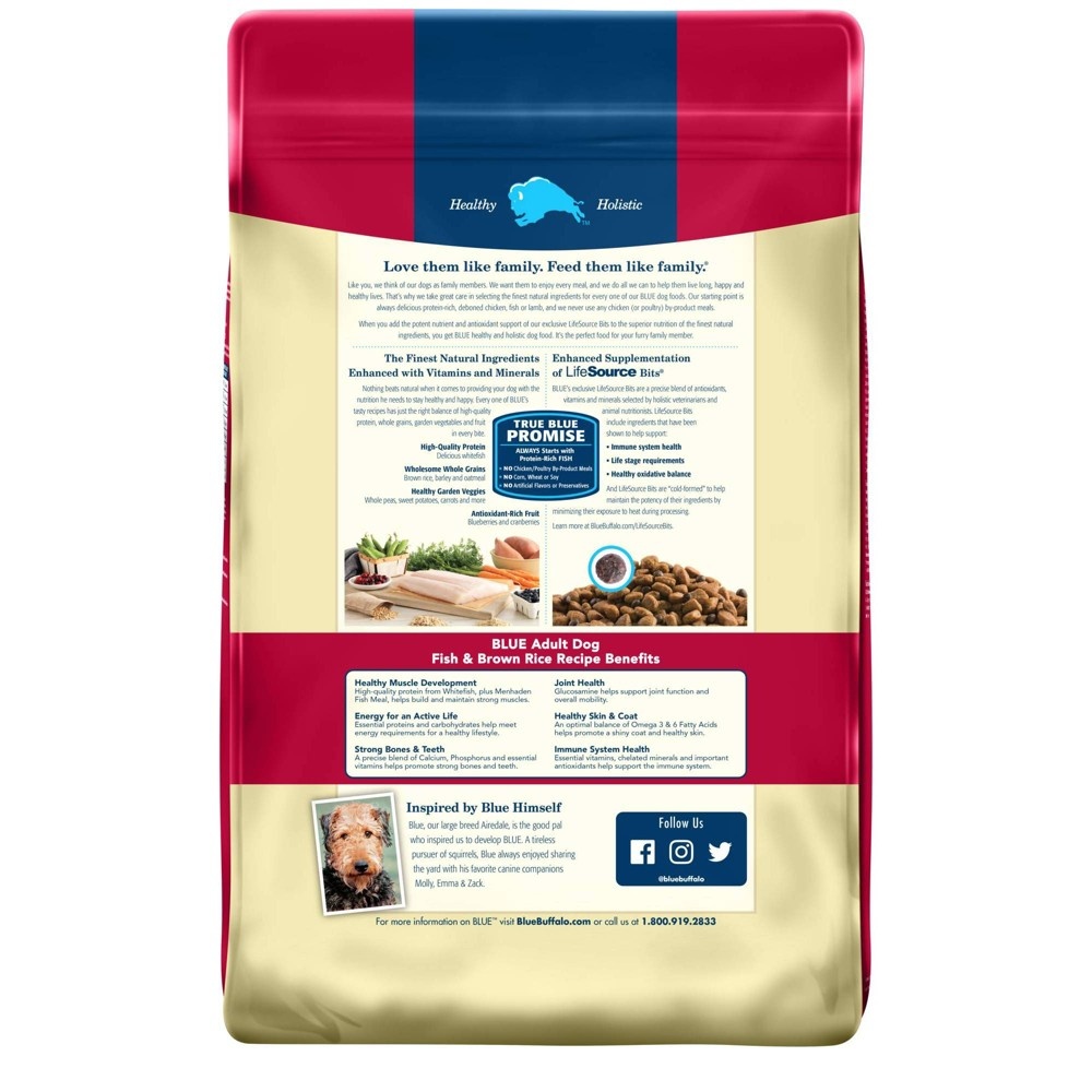 slide 2 of 2, Blue Buffalo Adult Fish & Sweet Potato, Dry Dog Food, 15 lb