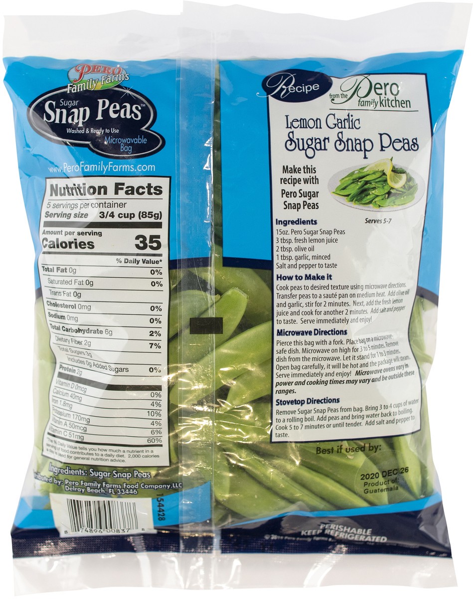 slide 5 of 9, Pero Family Farms Snap Peas, Sugar, 8 oz