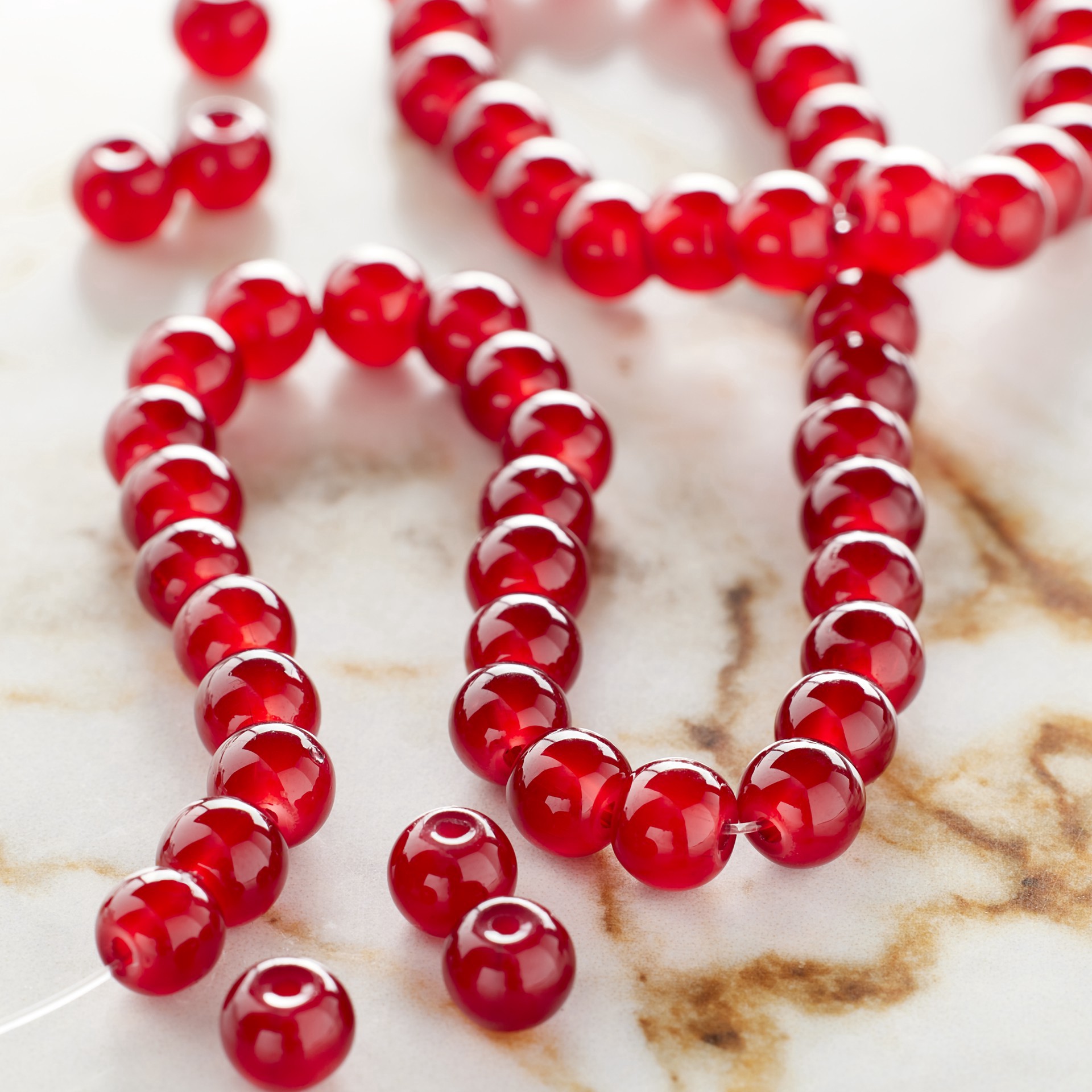 slide 2 of 3, Burgundy Glass Round Beads, 6mm By Bead Landing, 6 mm