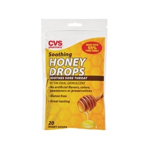 slide 1 of 1, CVS Pharmacy Soothing Honey Drops, 20 ct