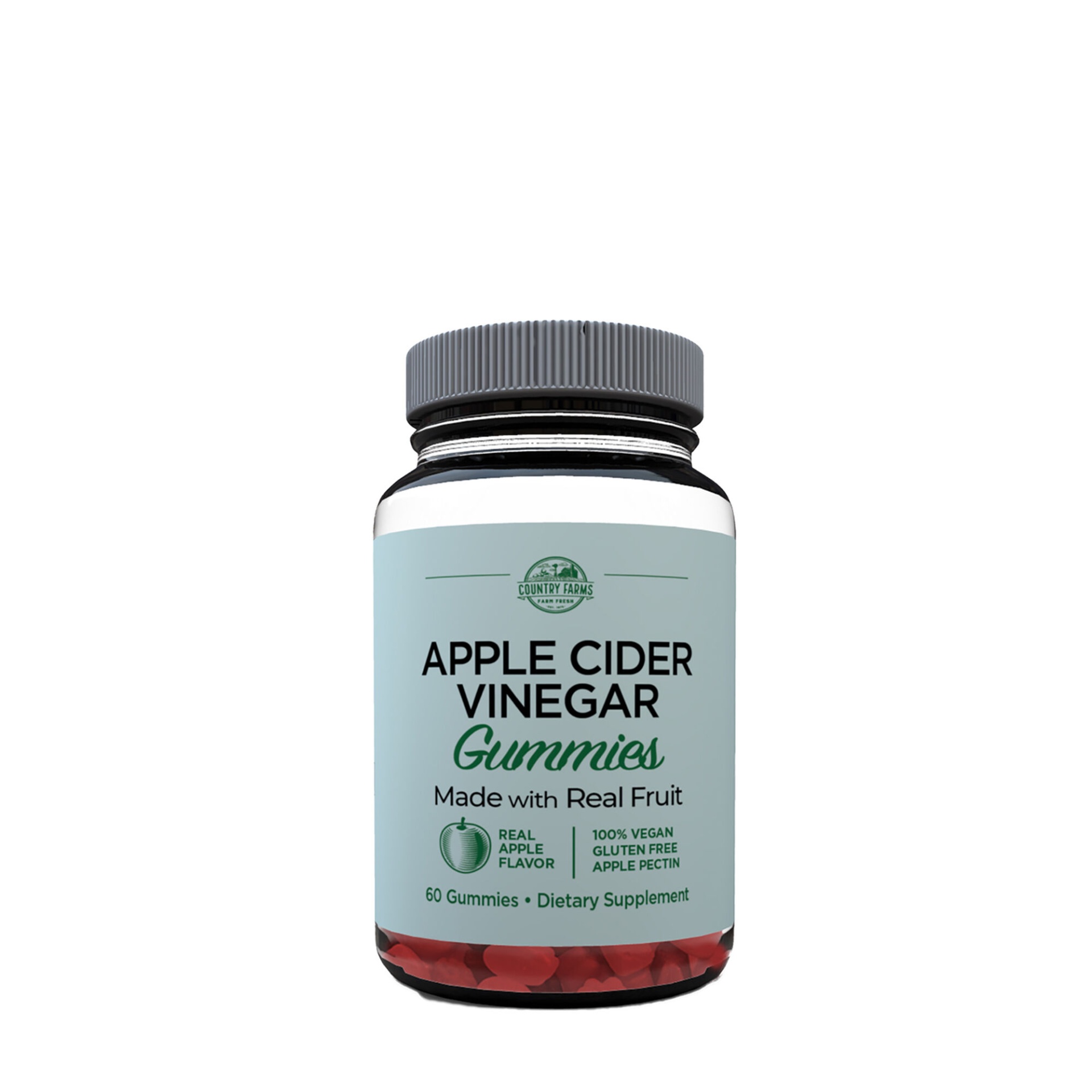 slide 1 of 1, Country Farms Apple Cider Vinegar Gummies, 60 ct