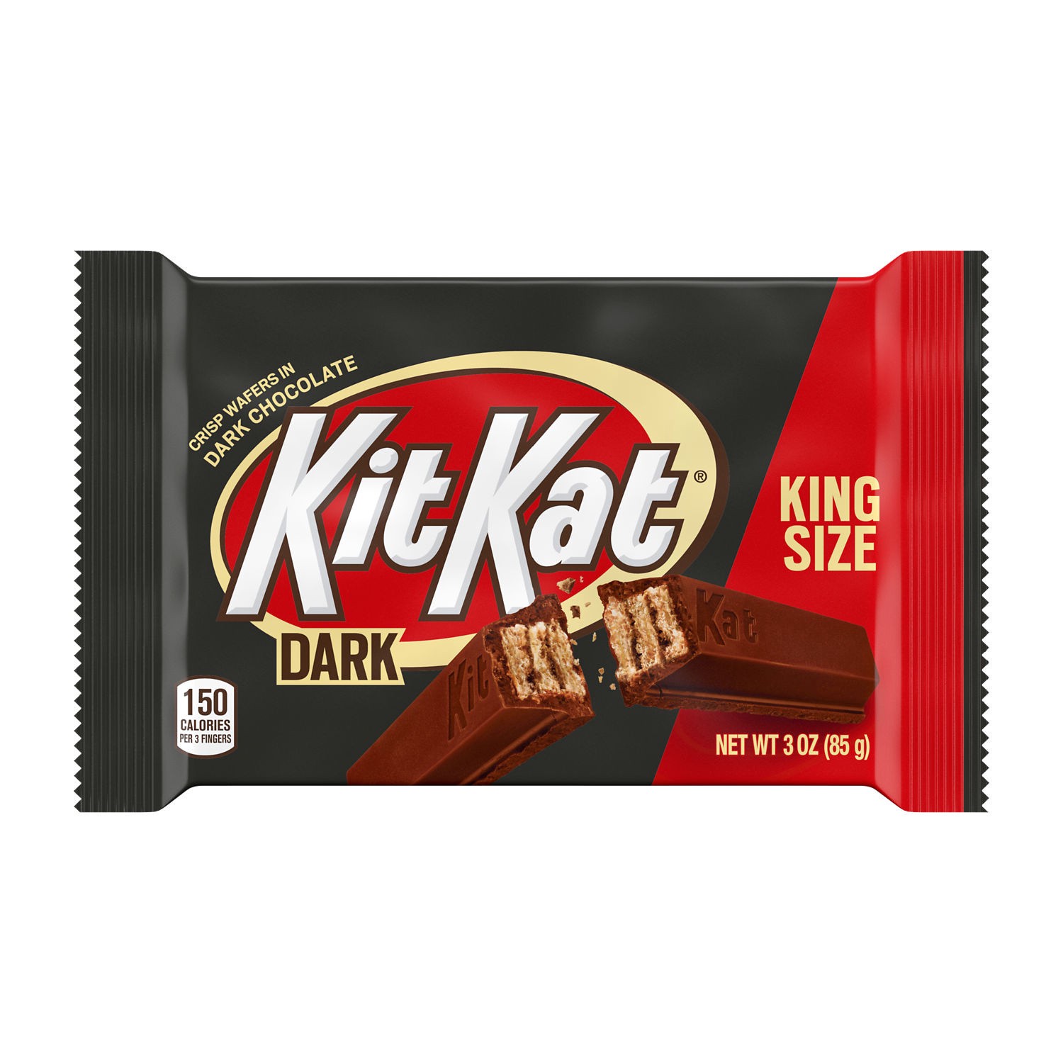 slide 1 of 10, KIT KAT Dark Chocolate Wafer King Size, Candy Bar, 3 oz, 3 oz