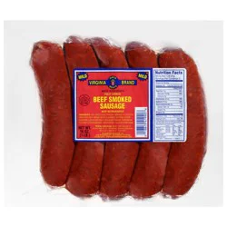Virginia Mild Beef Smoked Sausage 16 oz