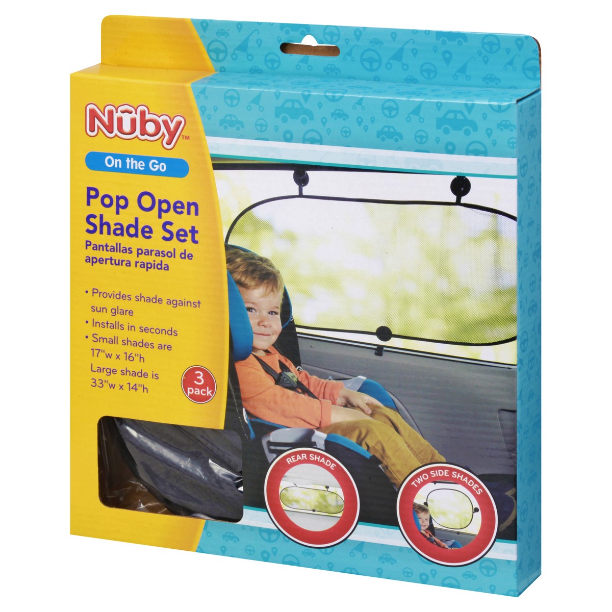 slide 3 of 11, Nuby Pop Open Shade Set, 3 ct