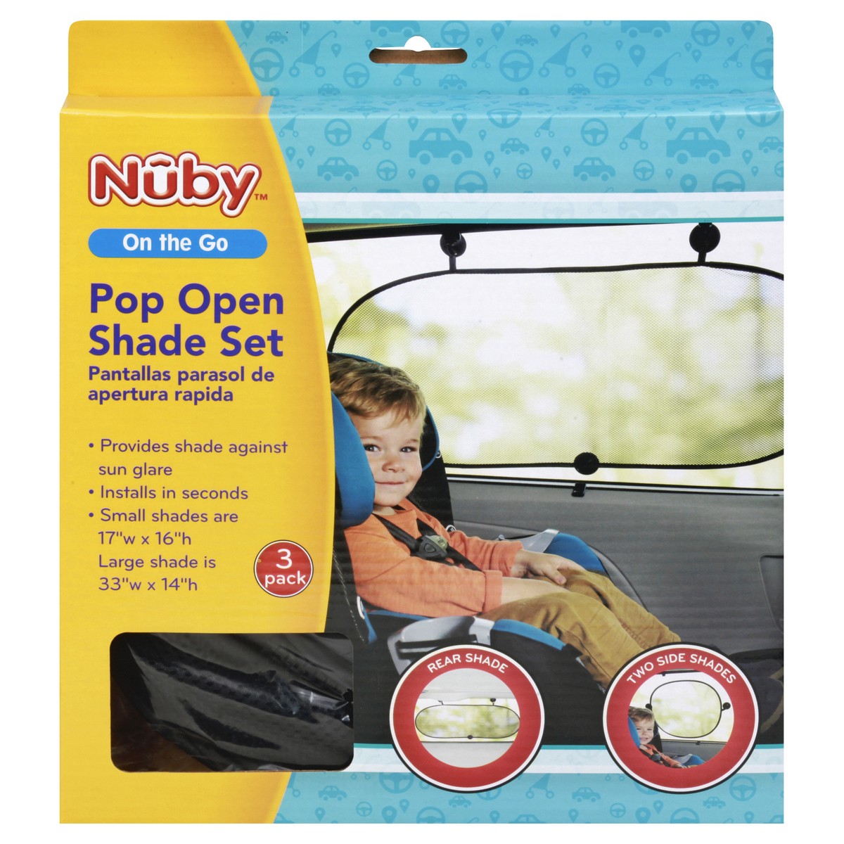 slide 1 of 11, Nuby Pop Open Shade Set, 3 ct