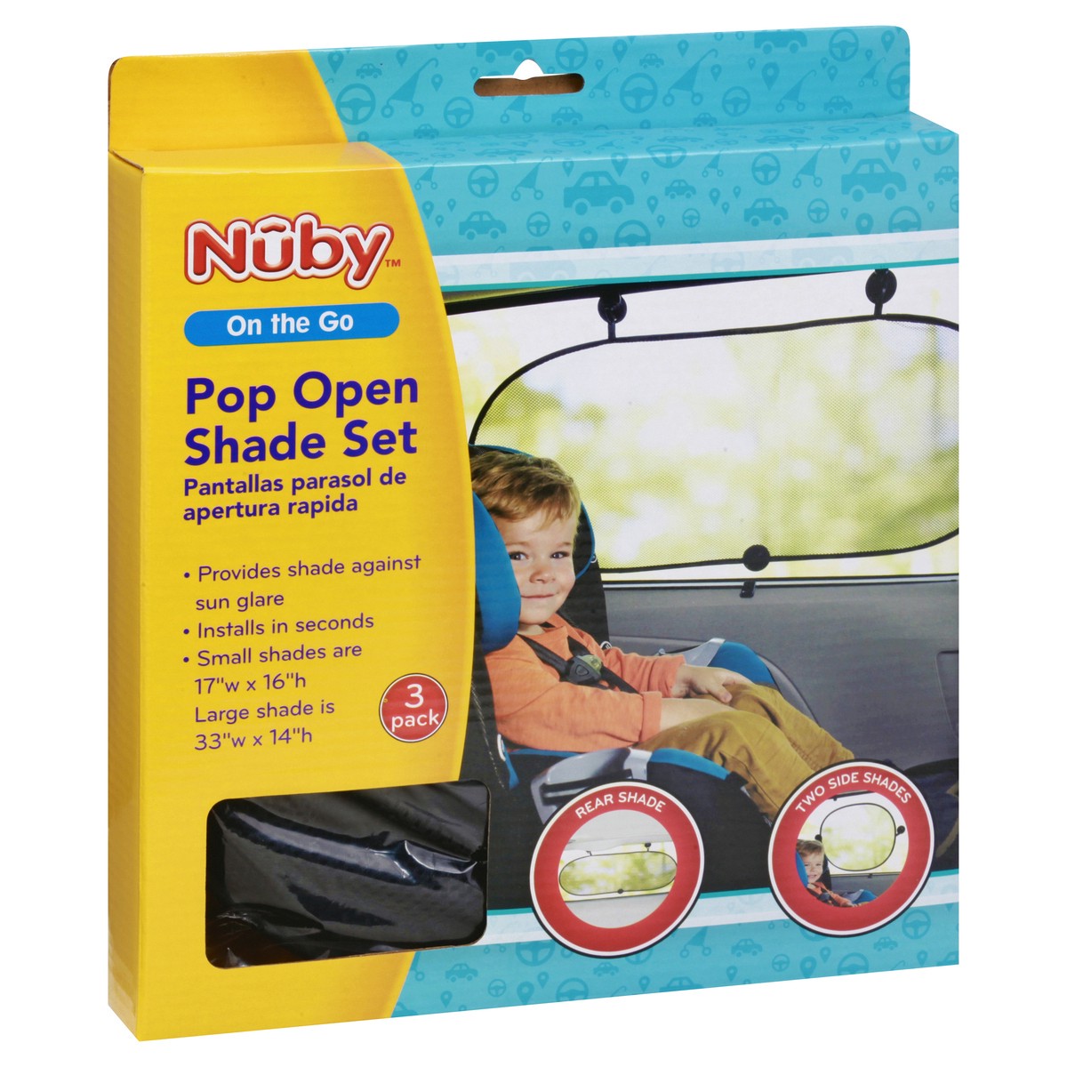 slide 7 of 11, Nuby Pop Open Shade Set, 3 ct