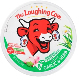 The Laughing Cow Garlic & Herb Creamy Swiss Spreadable Cheese Wedges