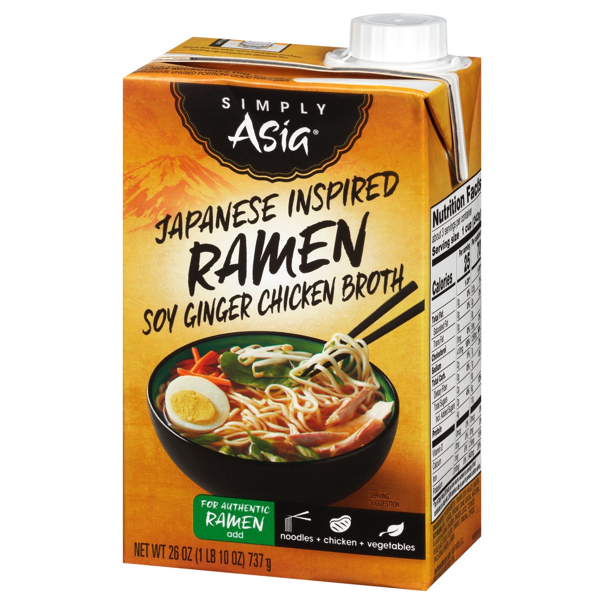 slide 2 of 9, Simply Asia Japanese Inspired Ramen Soy Ginger Chicken Broth, 26 fl oz