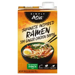 Simply Asia Japanese Inspired Ramen Soy Ginger Chicken Broth, 26.0 fl oz