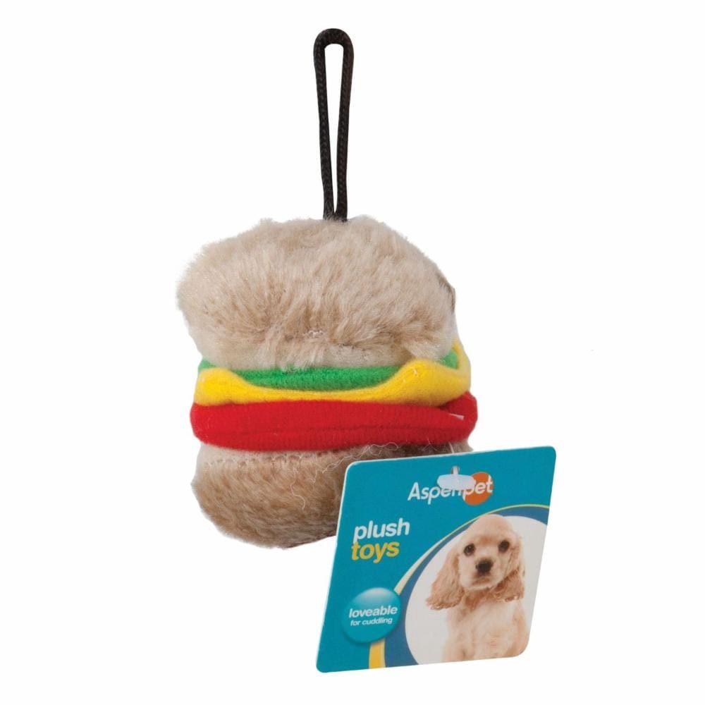 slide 2 of 2, Aspen Pet Aspenpet Small Hamburger Plush Dog Toy, 1 ct