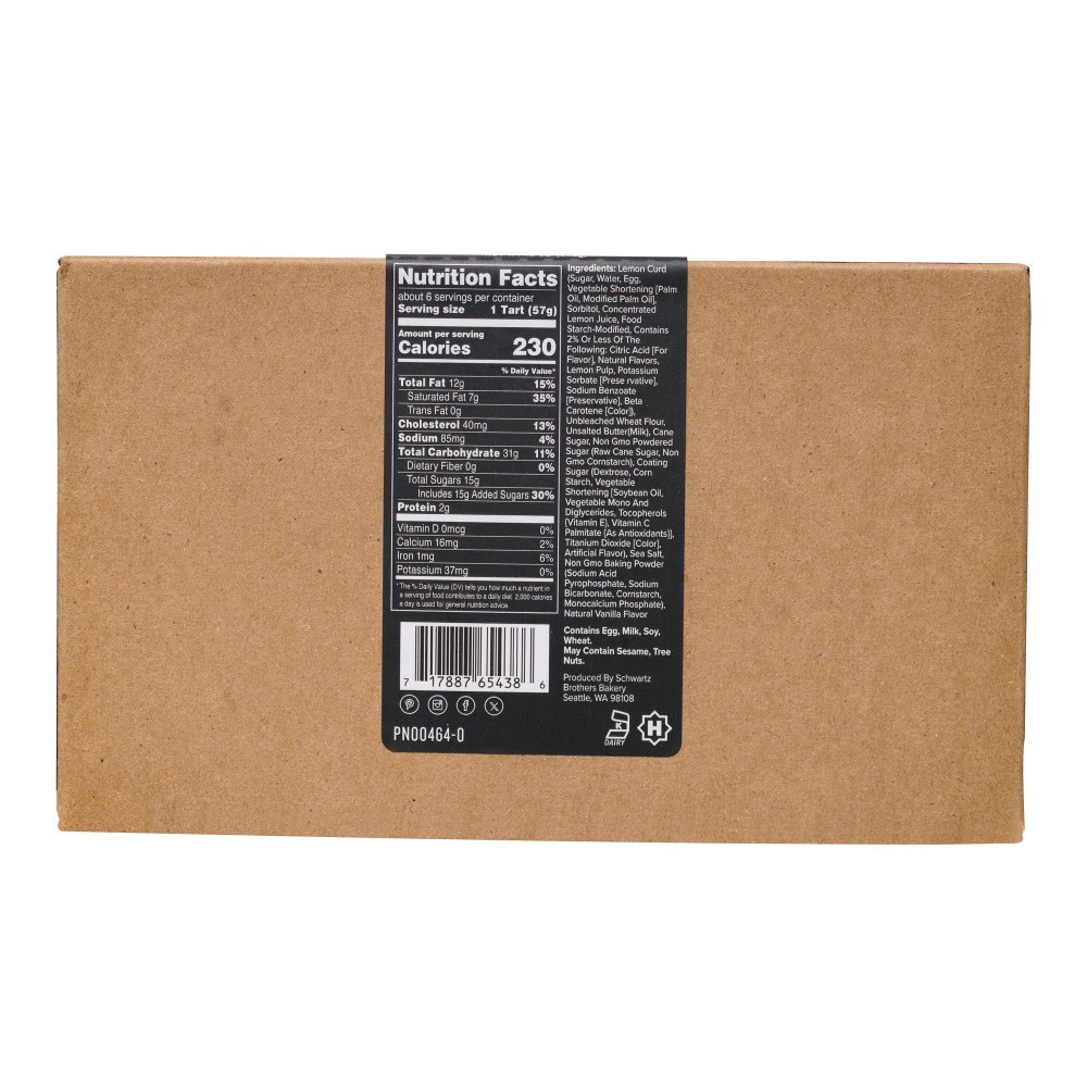 slide 2 of 2, Schwartz Brothers Bakery® Shortbread Mini Tarts Lemon, 12 oz