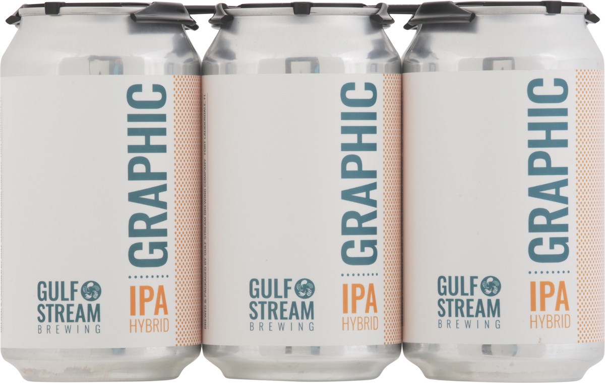 slide 6 of 11, Gulf Stream Brewing Graphic IPA Hybrid Beer 6 - 12 oz Cans, 6 ct; 12 oz
