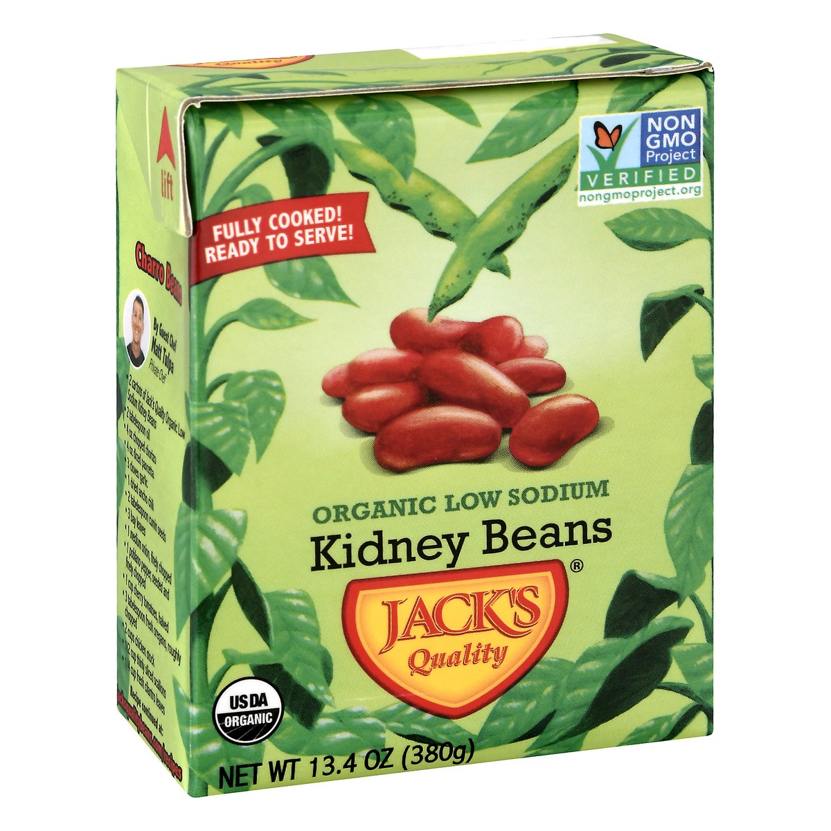 slide 2 of 9, Jack's Quality Organic Low Sodium Kidney Beans 13.4 oz, 13.4 oz