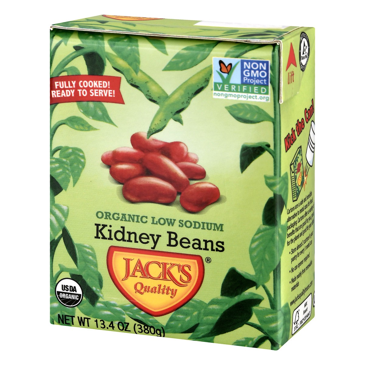 slide 3 of 9, Jack's Quality Organic Low Sodium Kidney Beans 13.4 oz, 13.4 oz