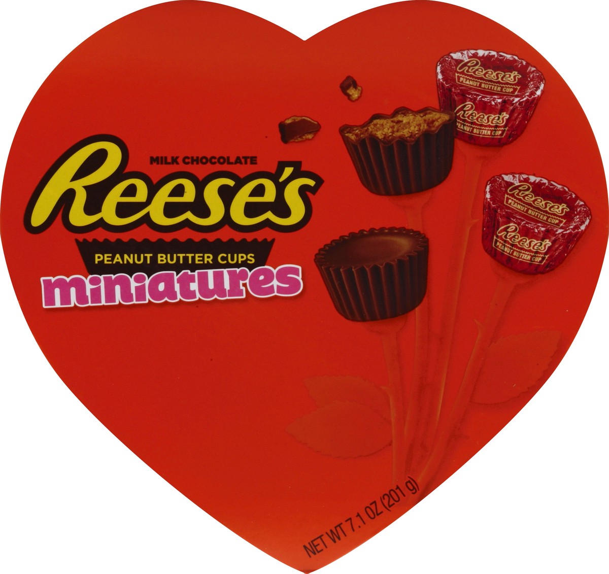 slide 2 of 3, Reese's Valentine's Peanut Butter Cups Miniatures Heart Box, 7.1 oz