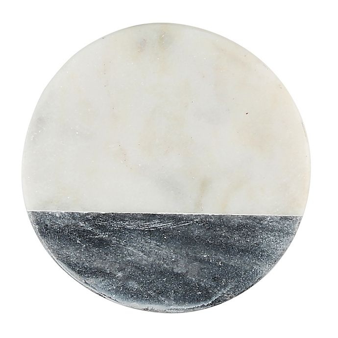 slide 1 of 1, Thirstystone Individual Marble Coaster - Black/White, 1 ct