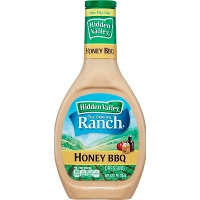 slide 1 of 2, Hidden Valley Gluten Free Honey BBQ Ranch Salad Dressing, 16 oz