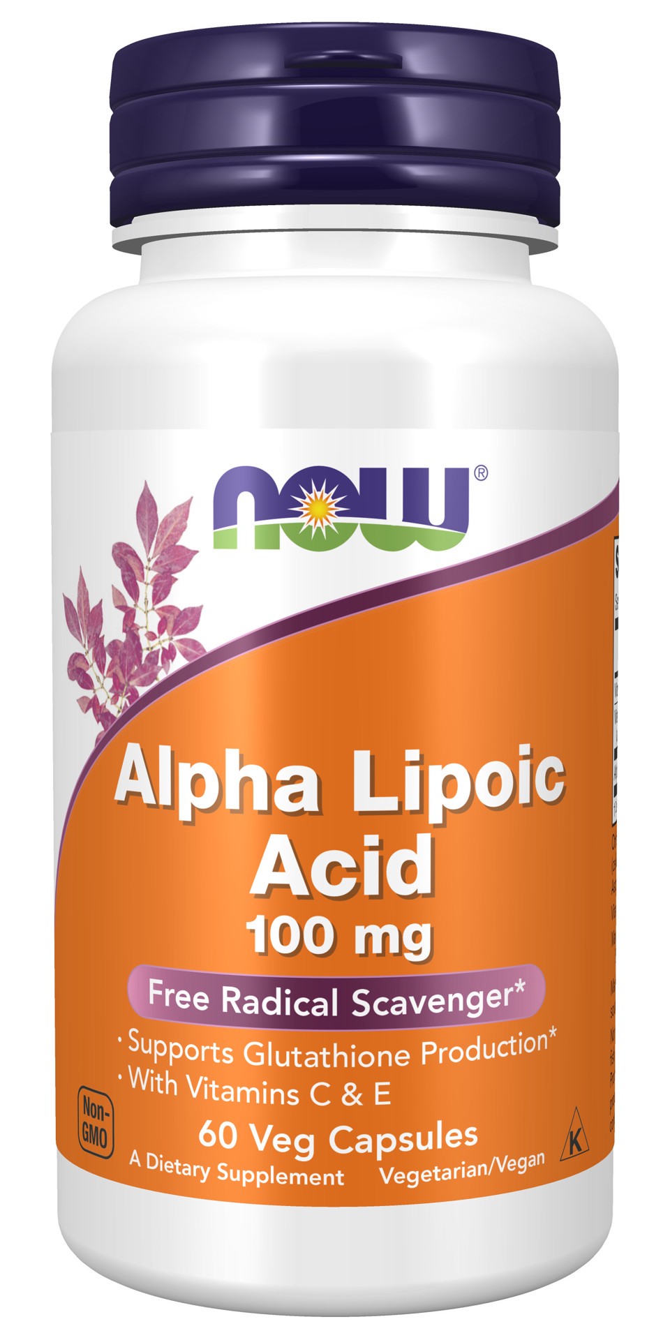 slide 1 of 4, NOW Alpha Lipoic Acid 100 mg - 60 Veg Capsules, 60 ct