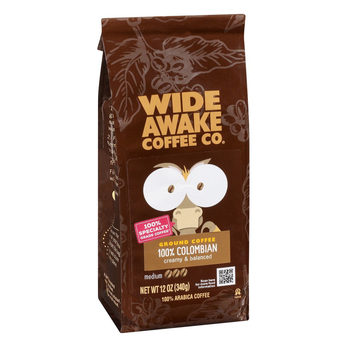 slide 9 of 12, Wide Awake Coffee Co. Ground Medium 100% Colombian Coffee - 12 oz, 12 oz