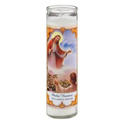 Star Candle Religious Candle - The Lords Prayer