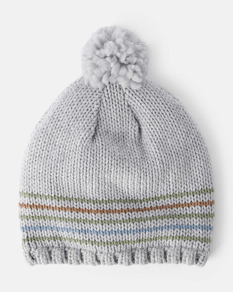 slide 1 of 2, Carter's Boys Winter Hat - Grey Grey 8-14, 1 ct