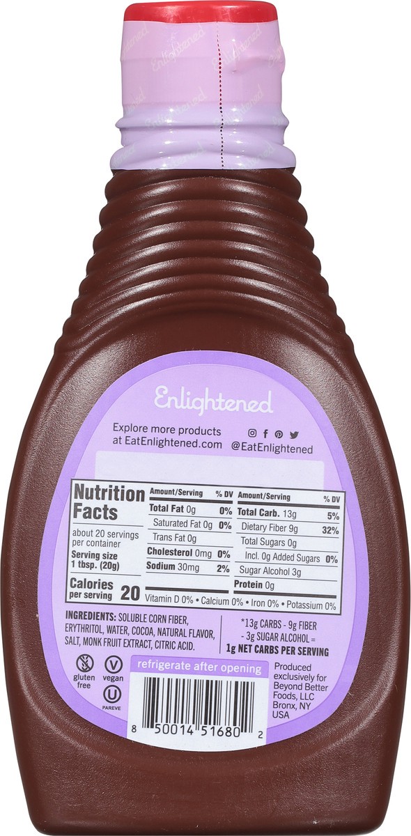 slide 5 of 9, Enlightened Sugar Free Chocolate Syrup, 1 ct