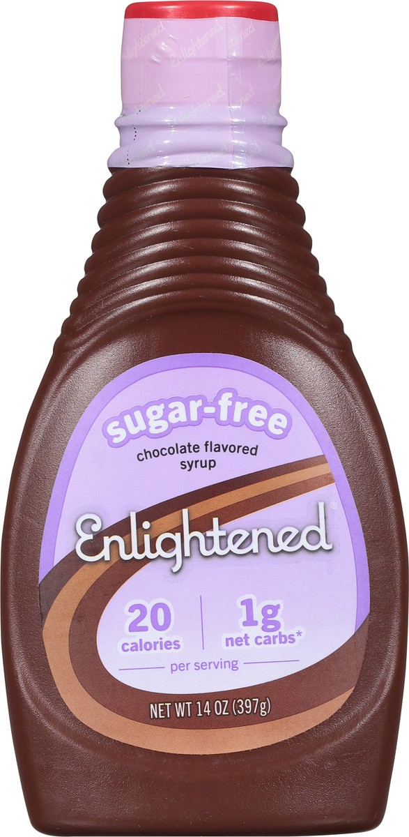 slide 7 of 9, Enlightened Sugar Free Chocolate Syrup, 1 ct