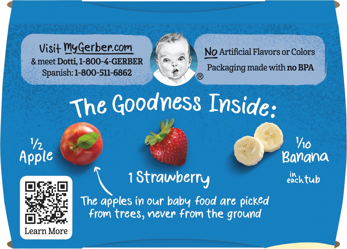 slide 8 of 9, Gerber Apple Strawberry Banana Baby Food, 2 ct