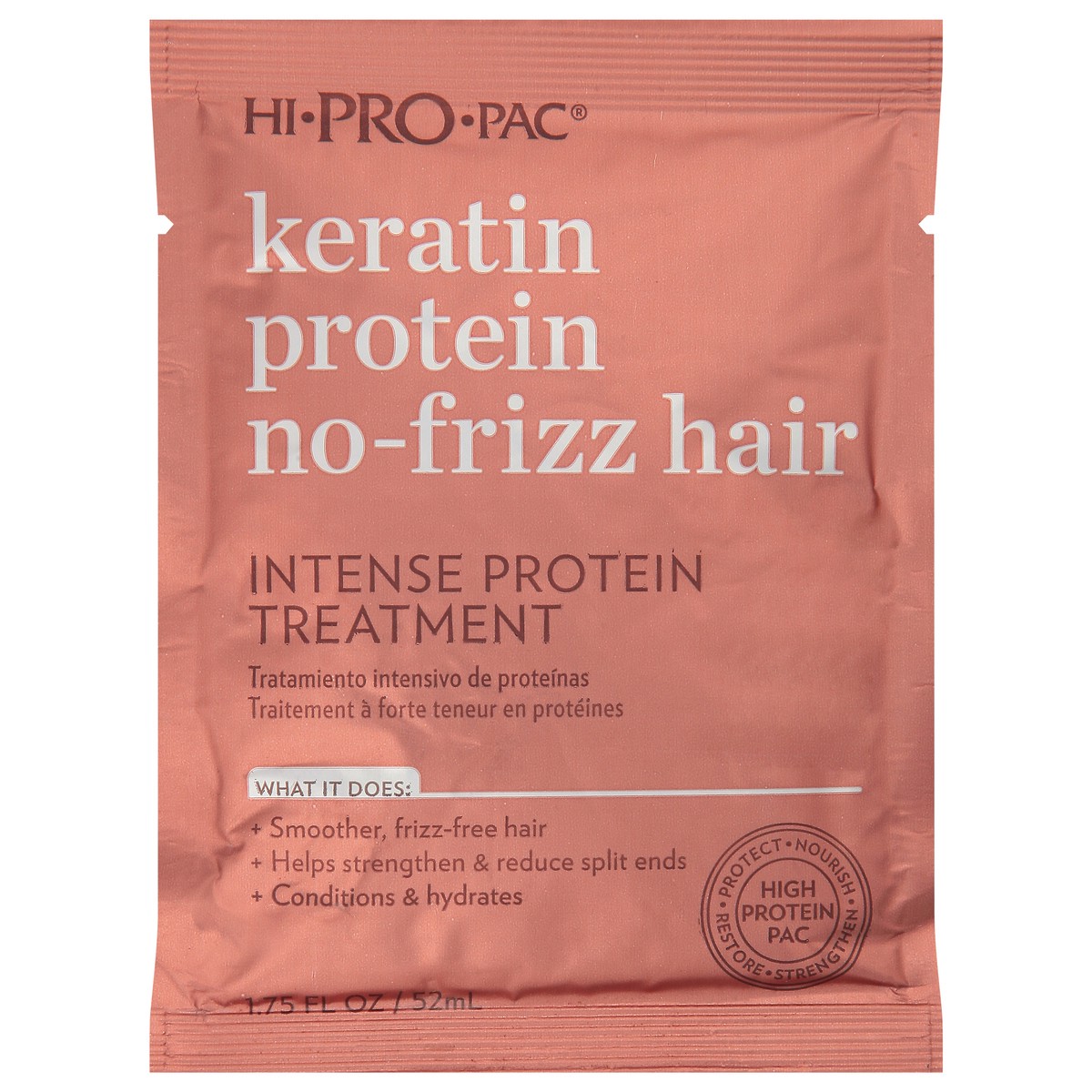 slide 1 of 9, Hi-Pro-Pac No-Frizz Hair Keratin Protein Intense Protein Treatment 1.75 fl oz, 1.75 fl oz