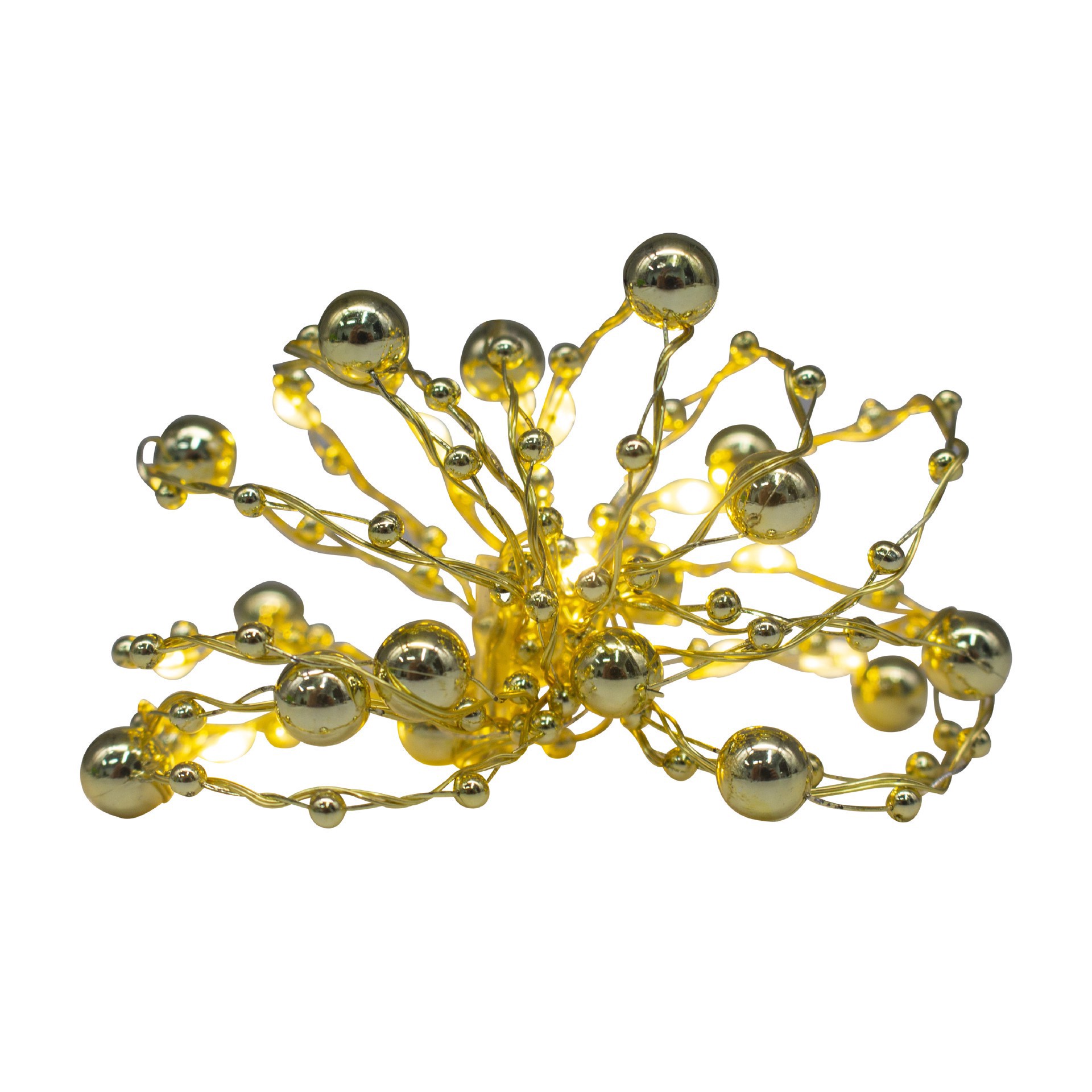 slide 2 of 3, 15ct. Warm White Led Gold Bead Garland String Lights By Ashland, 15 ct