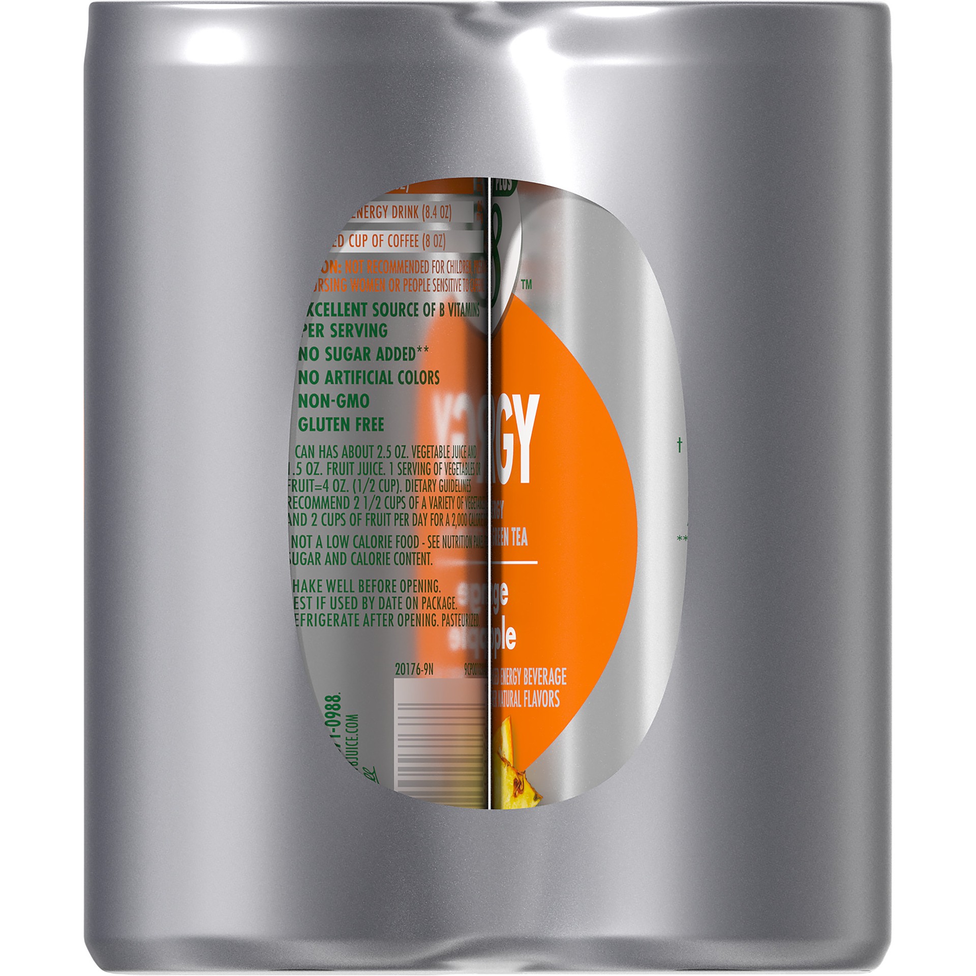 slide 5 of 5, V8 Orange Pineapple Juice Energy Drink, 48 fl oz
