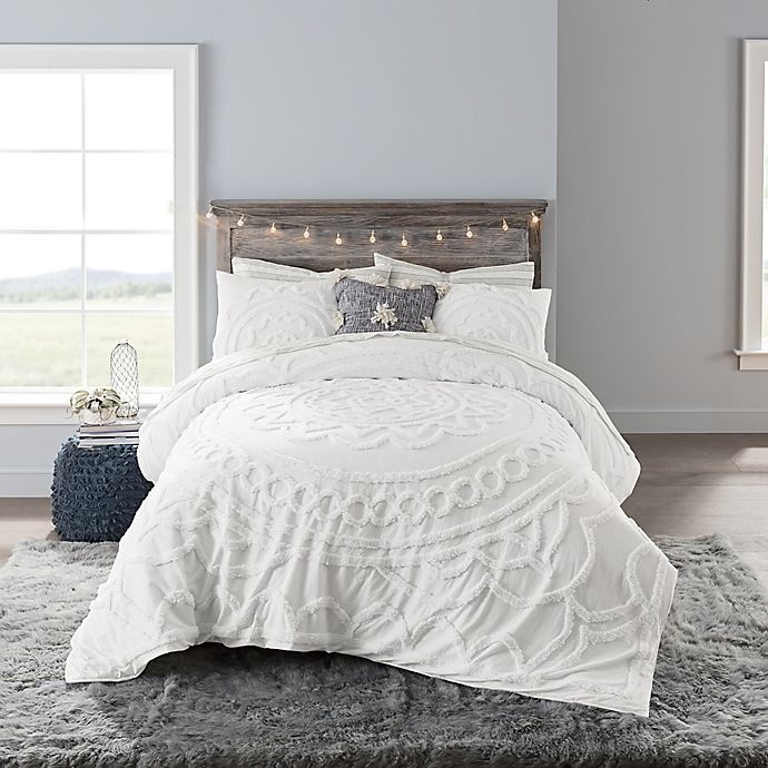 slide 1 of 1, Anthology Tufted Medallion Full Comforter Set - White, 1 ct