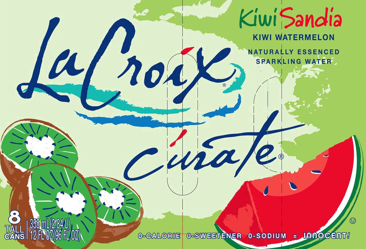 slide 7 of 45, La Croix Kiwi Melon Sparkling Water 8Pk, 96 fl oz