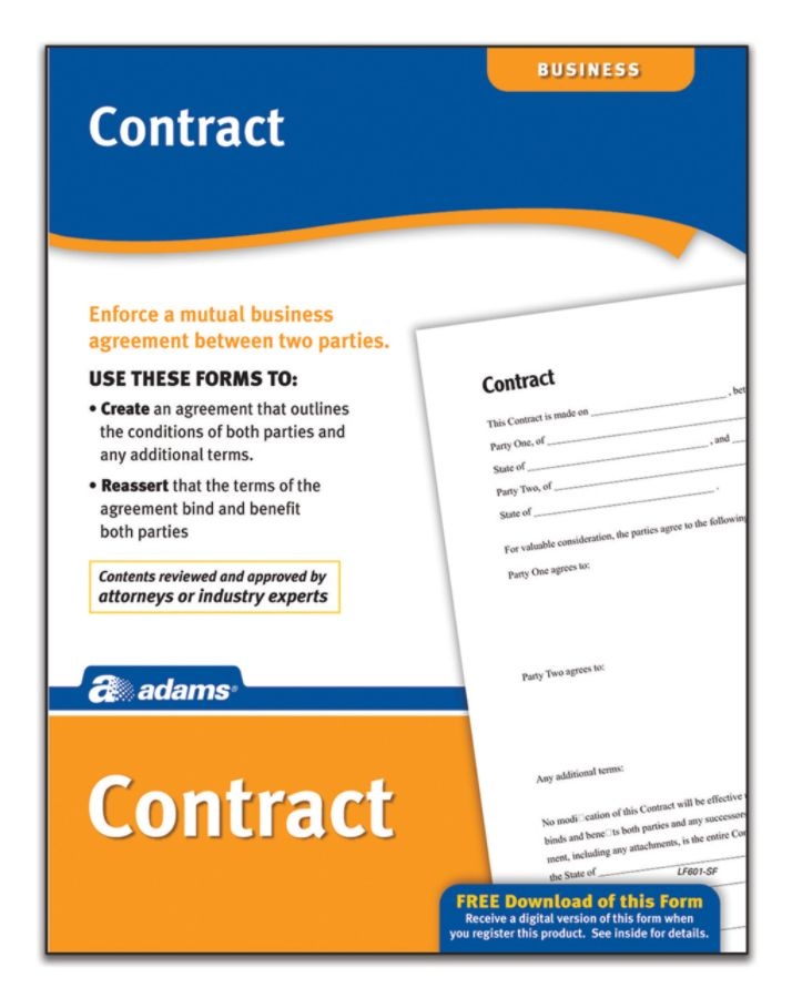 slide 2 of 2, Adams Legal Contracts, 1 ct