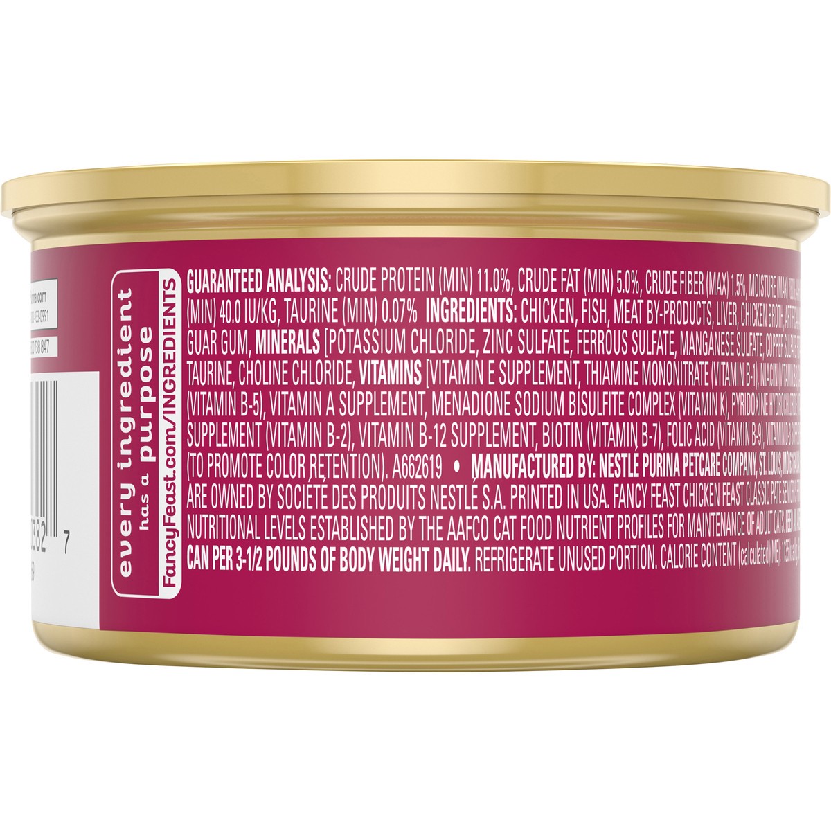 slide 2 of 7, Fancy Feast Purina Fancy Feast High Protein Senior Pate Wet Cat Food, Chicken Feast Senior 7+ - 3 oz. Can, 3 oz
