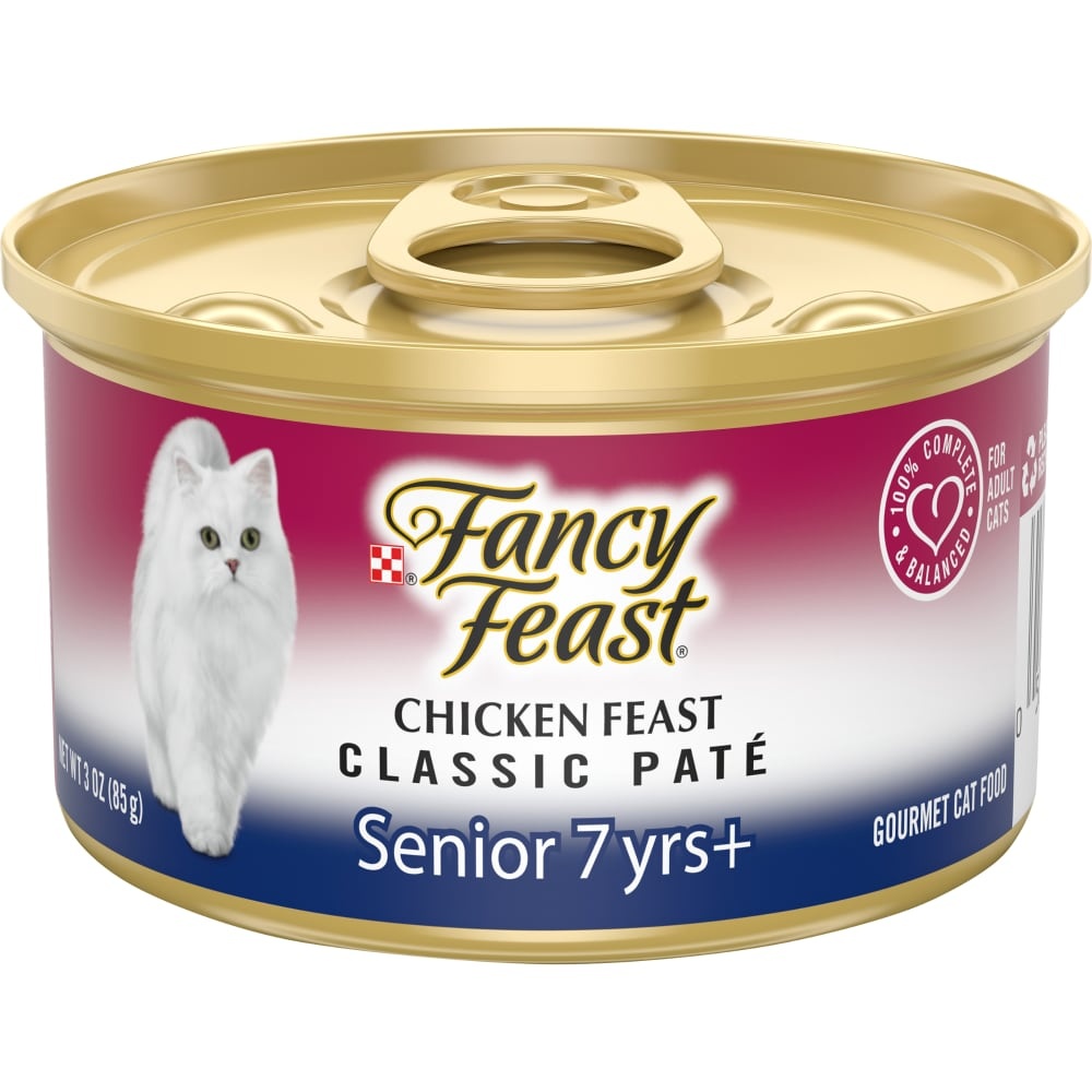 slide 1 of 1, Fancy Feast Classic Pate Chicken Feast Senior Wet Cat Food, 3 oz