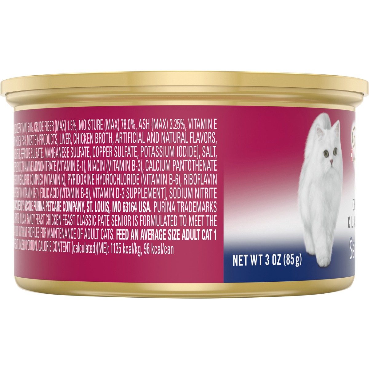 slide 5 of 7, Fancy Feast Purina Fancy Feast High Protein Senior Pate Wet Cat Food, Chicken Feast Senior 7+ - 3 oz. Can, 3 oz