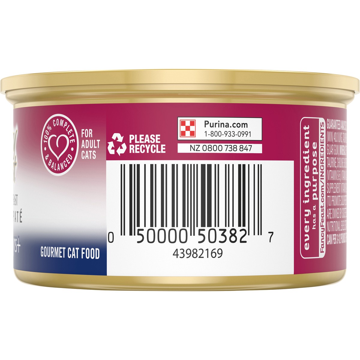 slide 7 of 7, Fancy Feast Purina Fancy Feast High Protein Senior Pate Wet Cat Food, Chicken Feast Senior 7+ - 3 oz. Can, 3 oz