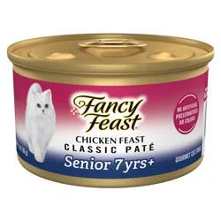 Purina Fancy Feast High Protein Senior Pate Wet Cat Food, Chicken Feast Senior 7+
