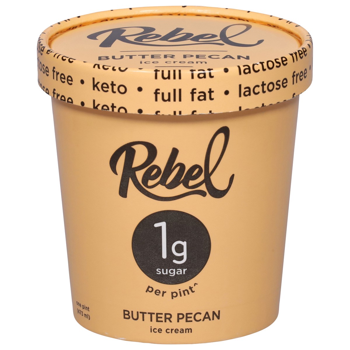 slide 1 of 9, Rebel Butter Pecan Ice Cream 1 pt, 1 pint