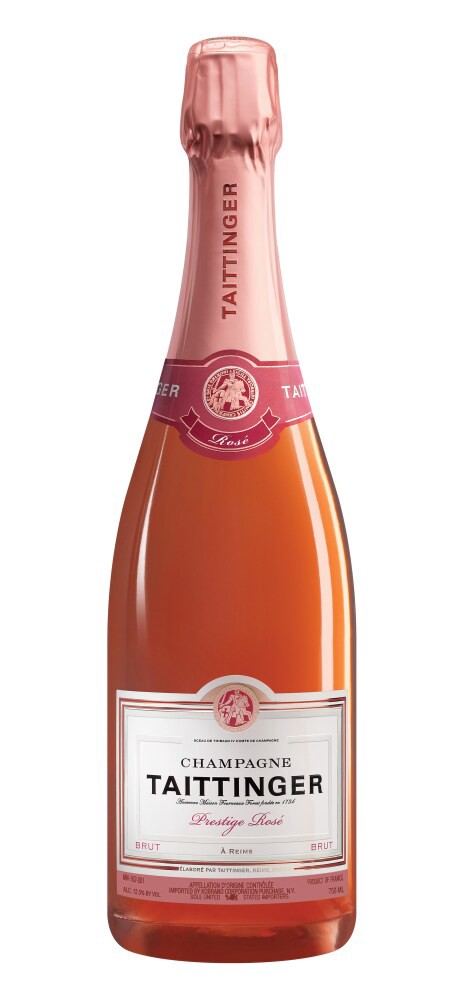 slide 1 of 2, Taittinger Brut Rose Champagne Sparkling, 750 ml