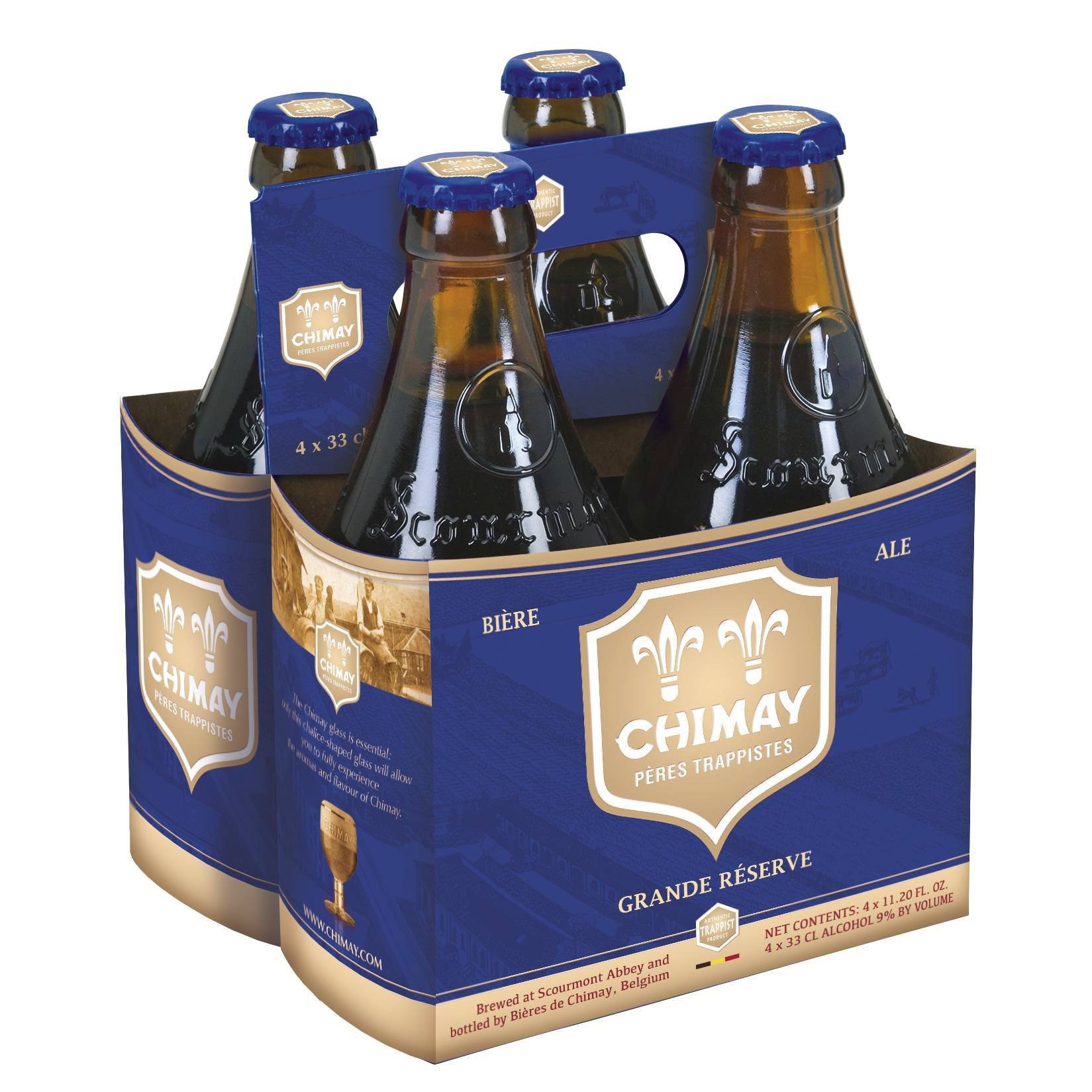 slide 1 of 4, Chimay Ale Grande Reserve Bottles, 4 ct; 11.2 oz