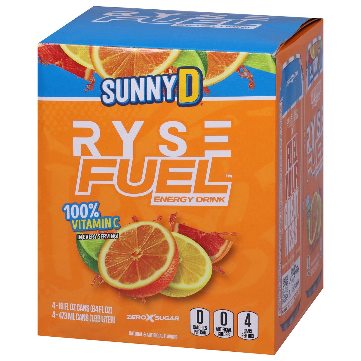 slide 13 of 13, Sunny D Ryse Fuel Energy Drink - 4 ct, 4 ct