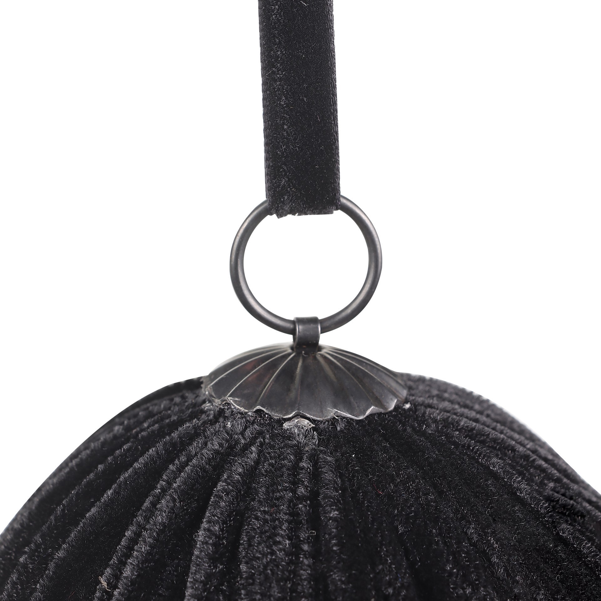 slide 2 of 5, 4" Black Ball Ornament With Dangling Jewels By Ashland, 4 in
